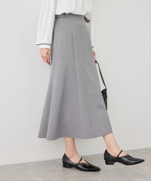 ROPE' PICNIC（ロペピクニック）の「カナパ サイドベルトマーメイドスカート/セットアップ対応・UV・抗菌防臭・接触冷感（スカート・レディース・グレー/グリーン系その他/ベージュ系その他2/ダークブラウン/ネイビー/ベージュ・M/S/L）」の12枚目の写真