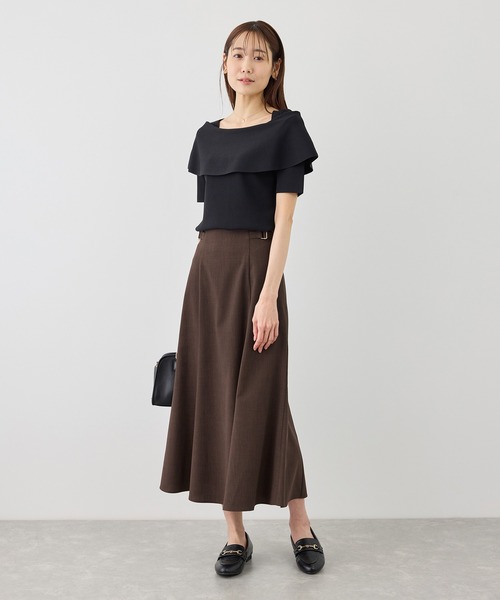 ROPE' PICNIC（ロペピクニック）の「カナパ サイドベルトマーメイドスカート/セットアップ対応・UV・抗菌防臭・接触冷感（スカート・レディース・グレー/グリーン系その他/ベージュ系その他2/ダークブラウン/ネイビー/ベージュ・M/S/L）」の14枚目の写真