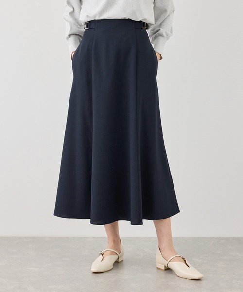 ROPE' PICNIC（ロペピクニック）の「カナパ サイドベルトマーメイドスカート/セットアップ対応・UV・抗菌防臭・接触冷感（スカート・レディース・グレー/グリーン系その他/ベージュ系その他2/ダークブラウン/ネイビー/ベージュ・M/S/L）」の7枚目の写真