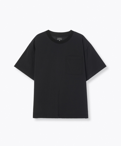 MUSINSA STANDARD KIDS（ムシンサスタンダードキッズ）の「クールタッチオーバーサイズポケットウーブンTシャツ[ブラック]（Tシャツ/カットソー・レディース・その他・100/110/120/130/140/150/160）」の2枚目の写真