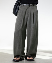 TOBEE（トゥビー）の「【TOBEE】TRストライプ タック ワイドスラックスパンツ（スラックス）」