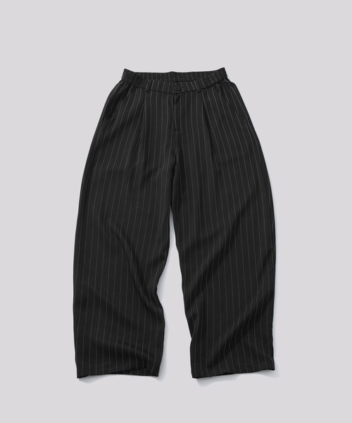 TOBEE（トゥビー）の「【TOBEE】ワイドシルエット バレルレッグ スラックスストライプ パンツ（スラックス・メンズ・ブラック/ダークグレー・MEDIUM/LARGE/X-LARGE/XX-LARGE/XXX-LARGE）」の6枚目の写真