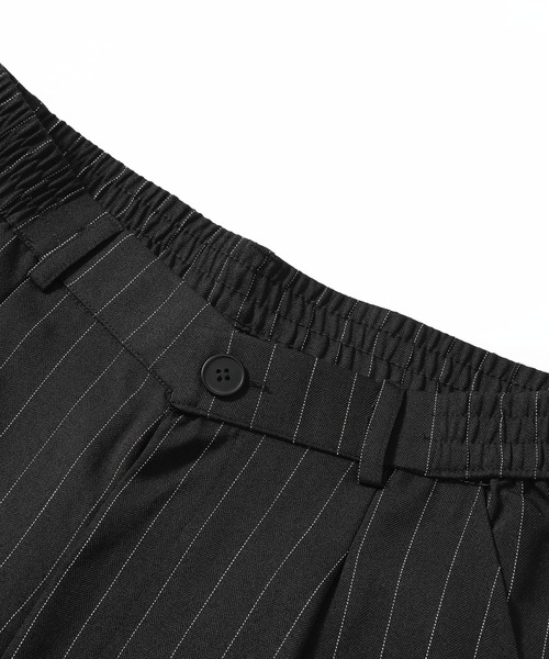 TOBEE（トゥビー）の「【TOBEE】ワイドシルエット バレルレッグ スラックスストライプ パンツ（スラックス・メンズ・ブラック/ダークグレー・MEDIUM/LARGE/X-LARGE/XX-LARGE/XXX-LARGE）」の8枚目の写真