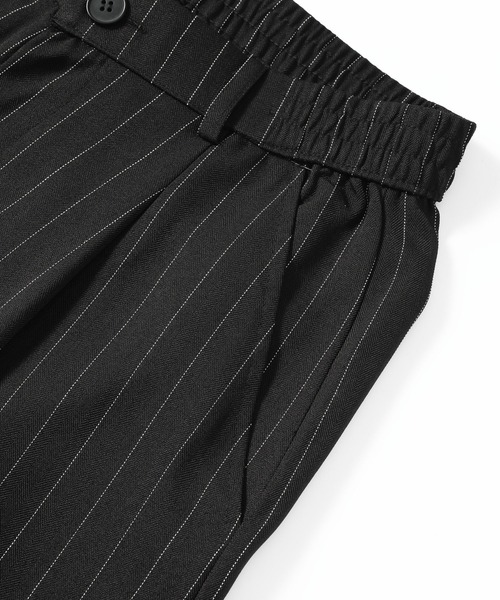 TOBEE（トゥビー）の「【TOBEE】ワイドシルエット バレルレッグ スラックスストライプ パンツ（スラックス・メンズ・ブラック/ダークグレー・MEDIUM/LARGE/X-LARGE/XX-LARGE/XXX-LARGE）」の10枚目の写真