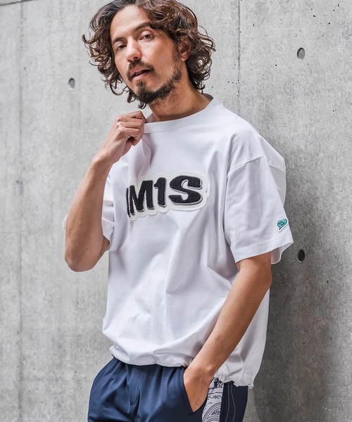 1minute 1second(ワンミニットワンセカンド)の「mt10280-1M1S chenille embroidered patch drawcord cut&sewn ドローコードTシャツ(1M26N260)(Tシャツ/カットソー・メンズ・チャコール/ホワイト/ブラック・XL/L/M)」の4枚目の写真