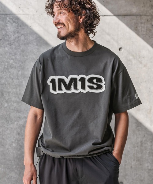 1minute 1second(ワンミニットワンセカンド)の「mt10280-1M1S chenille embroidered patch drawcord cut&sewn ドローコードTシャツ(1M26N260)(Tシャツ/カットソー・メンズ・チャコール/ホワイト/ブラック・XL/L/M)」の9枚目の写真