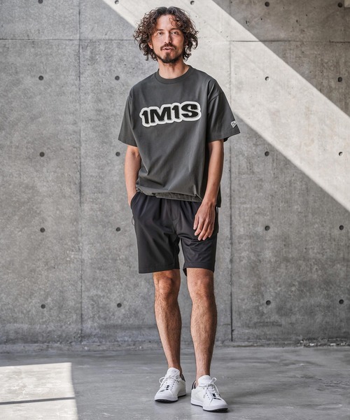 1minute 1second(ワンミニットワンセカンド)の「mt10280-1M1S chenille embroidered patch drawcord cut&sewn ドローコードTシャツ(1M26N260)(Tシャツ/カットソー・メンズ・チャコール/ホワイト/ブラック・XL/L/M)」の11枚目の写真