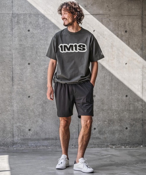 1minute 1second(ワンミニットワンセカンド)の「mt10280-1M1S chenille embroidered patch drawcord cut&sewn ドローコードTシャツ(1M26N260)(Tシャツ/カットソー・メンズ・チャコール/ホワイト/ブラック・XL/L/M)」の12枚目の写真