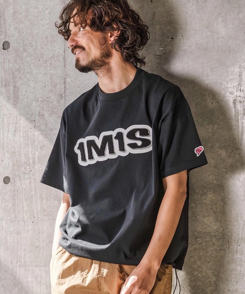 1minute 1second(ワンミニットワンセカンド)の「mt10280-1M1S chenille embroidered patch drawcord cut&sewn ドローコードTシャツ(1M26N260)(Tシャツ/カットソー・メンズ・チャコール/ホワイト/ブラック・XL/L/M)」の13枚目の写真