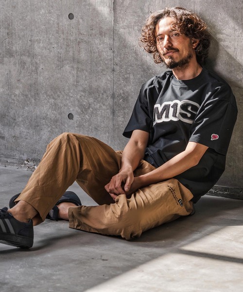 1minute 1second(ワンミニットワンセカンド)の「mt10280-1M1S chenille embroidered patch drawcord cut&sewn ドローコードTシャツ(1M26N260)(Tシャツ/カットソー・メンズ・チャコール/ホワイト/ブラック・XL/L/M)」の17枚目の写真