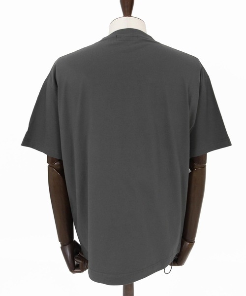 1minute 1second(ワンミニットワンセカンド)の「mt10280-1M1S chenille embroidered patch drawcord cut&sewn ドローコードTシャツ(1M26N260)(Tシャツ/カットソー・メンズ・チャコール/ホワイト/ブラック・XL/L/M)」の21枚目の写真