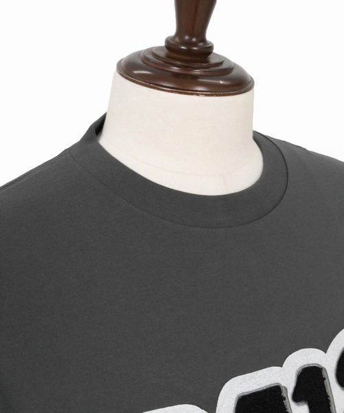 1minute 1second(ワンミニットワンセカンド)の「mt10280-1M1S chenille embroidered patch drawcord cut&sewn ドローコードTシャツ(1M26N260)(Tシャツ/カットソー・メンズ・チャコール/ホワイト/ブラック・XL/L/M)」の22枚目の写真