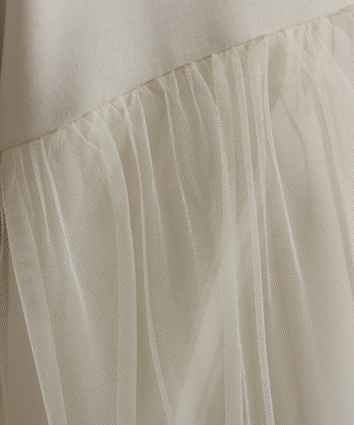 Fizz(フィズ)の「ダンボールチュールワイドプルオーバー(スウェット・レディース・ライトブルー/アイボリー/ブラック・M)」の6枚目の写真