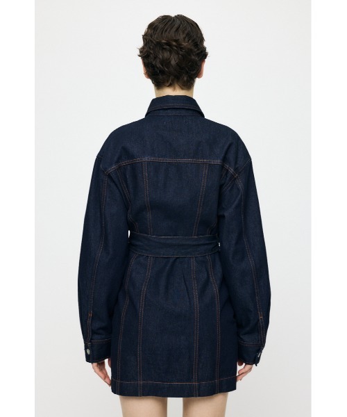 MOUSSY(マウジー)の「BELTED DENIM MINI ドレス(ワンピース・レディース・ブルー/ワンウォッシュ・1/2)」の13枚目の写真
