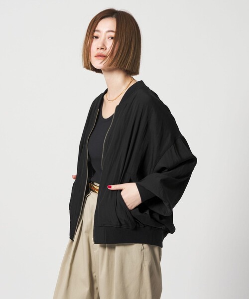 新品タグ付　conte コンテ　サテン ジップブルゾン conte＞サテン ジップブルゾン（ブルゾン）｜conte（コンテ）の