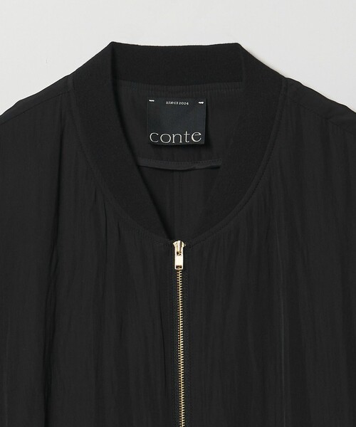 新品タグ付　conte コンテ　サテン ジップブルゾン conte＞サテン ジップブルゾン（ブルゾン）｜conte（コンテ）の