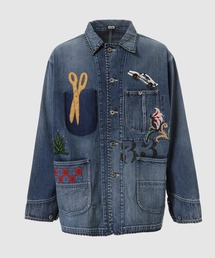 KHOKI（コッキ）の「Hand-Embroidered Denim Coverall（デニムジャケット）」
