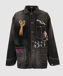 KHOKI（コッキ）の「Hand-Embroidered Denim Coverall（デニムジャケット）」
