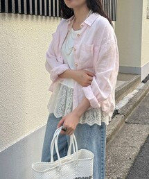 fredy emue | LINEN100 クロップドシャツ(シャツ/ブラウス)