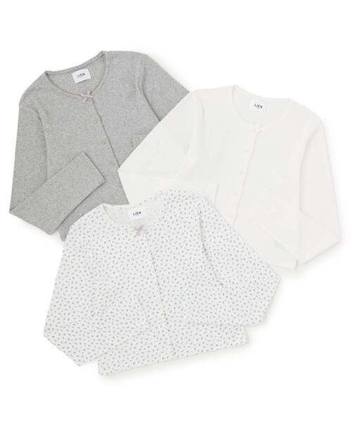 petit main LIEN（プティマインリアン）の「【親子リンク】UV針抜きカットカーディガン（カーディガン/ボレロ・レディース・トップグレー/オフホワイト/カラフル・F）」の8枚目の写真