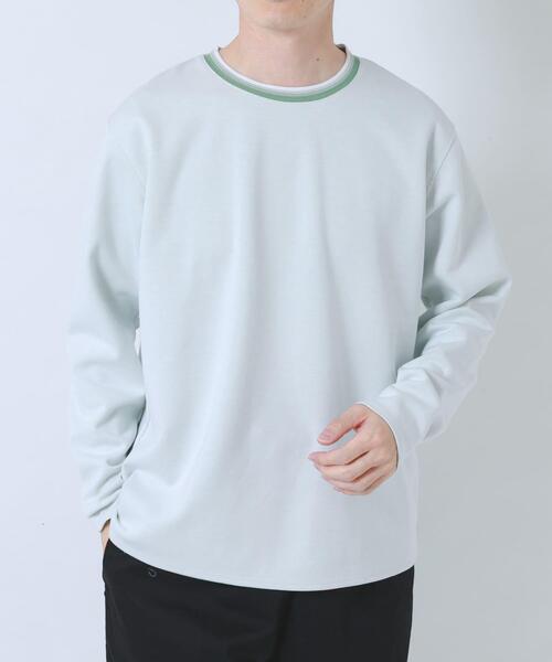 ITEMS URBANRESEARCH（アイテムズ アーバンリサーチ）の「ヘリンボンリブロングスリーブカットソー（Tシャツ/カットソー・メンズ・グレー/ブラック/ホワイト/ネイビー・LARGE/MEDIUM）」の11枚目の写真