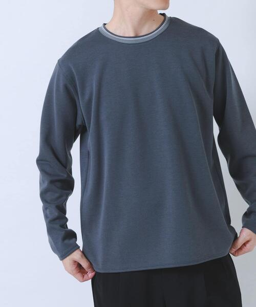 ITEMS URBANRESEARCH（アイテムズ アーバンリサーチ）の「ヘリンボンリブロングスリーブカットソー（Tシャツ/カットソー・メンズ・グレー/ブラック/ホワイト/ネイビー・LARGE/MEDIUM）」の19枚目の写真