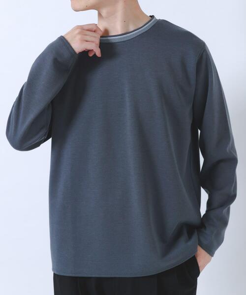 ITEMS URBANRESEARCH（アイテムズ アーバンリサーチ）の「ヘリンボンリブロングスリーブカットソー（Tシャツ/カットソー・メンズ・グレー/ブラック/ホワイト/ネイビー・LARGE/MEDIUM）」の20枚目の写真