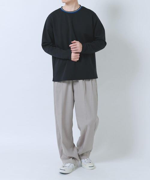 ITEMS URBANRESEARCH(アイテムズ アーバンリサーチ)の「ヘリンボンリブロングスリーブカットソー(Tシャツ/カットソー・メンズ・グレー/ブラック/ホワイト/ネイビー・LARGE/MEDIUM)」の22枚目の写真