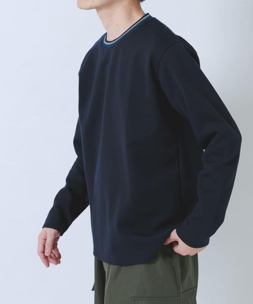 ITEMS URBANRESEARCH（アイテムズ アーバンリサーチ）の「ヘリンボンリブロングスリーブカットソー（Tシャツ/カットソー・メンズ・グレー/ブラック/ホワイト/ネイビー・LARGE/MEDIUM）」の5枚目の写真