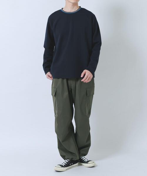 ITEMS URBANRESEARCH（アイテムズ アーバンリサーチ）の「ヘリンボンリブロングスリーブカットソー（Tシャツ/カットソー・メンズ・グレー/ブラック/ホワイト/ネイビー・LARGE/MEDIUM）」の7枚目の写真