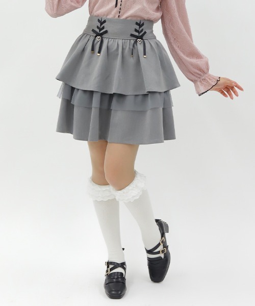 axes femme POETIQUE(アクシーズファムポエティック)の「リボン付きティアードスカパン(その他パンツ・レディース・ブラック/ブルー/グレー・MEDIUM)」の10枚目の写真