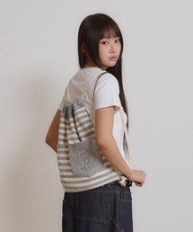 9999ARCHIVE（9999アーカイブ）の「Linking Pocket Stripe Gym Sack（バックパック/リュック）」