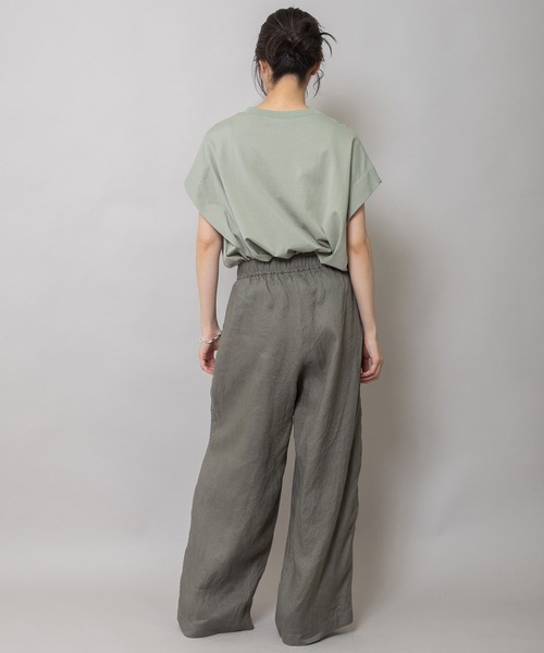 Munich(ミューニック)の「40sフレンチリネンキャンバスルーズワイドパンツ(その他パンツ・レディース・ベージュ/ブラック/カーキ・XS/M/S)」の17枚目の写真