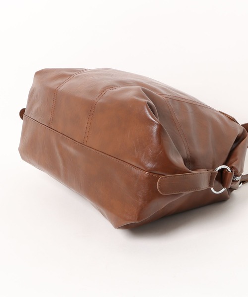 apres jour mignon(アプレジュールミニョン)の「【apresjour mignon×ARIAZ】フェイクレザーBigボストンバッグ(ハンドバッグ・レディース・ブラック/ダークブラウン/ライトブラウン・ONESIZE)」の7枚目の写真