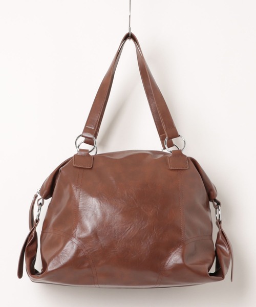 apres jour mignon(アプレジュールミニョン)の「【apresjour mignon×ARIAZ】フェイクレザーBigボストンバッグ(ハンドバッグ・レディース・ブラック/ダークブラウン/ライトブラウン・ONESIZE)」の11枚目の写真