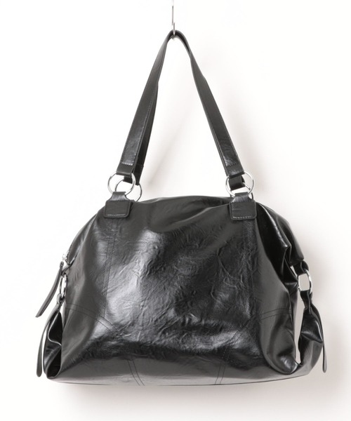 apres jour mignon(アプレジュールミニョン)の「【apresjour mignon×ARIAZ】フェイクレザーBigボストンバッグ(ハンドバッグ・レディース・ブラック/ダークブラウン/ライトブラウン・ONESIZE)」の12枚目の写真