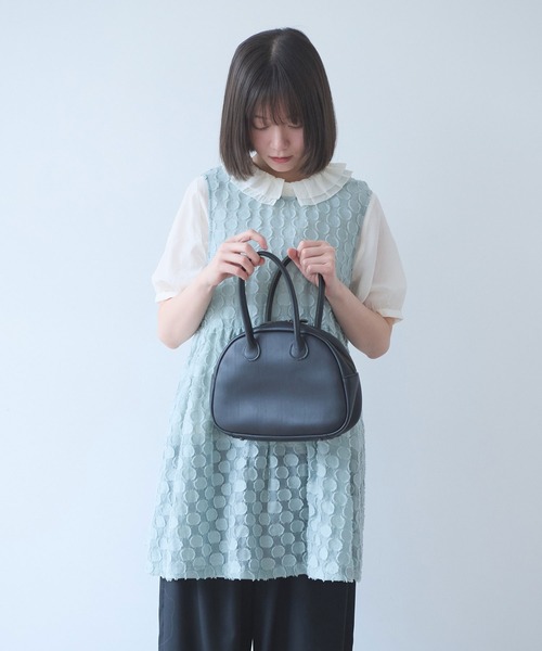 bulle de savon（ビュルデサボン）の「ドロップジャカード tunic ベスト（ベスト・レディース・セージグリーン・FREE）」の7枚目の写真