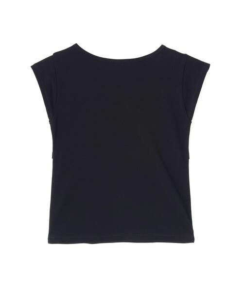 ROYAL FLASH(ロイヤルフラッシュ)の「MITSUKI/ミツキ/Slit Design T-Shirt(Tシャツ/カットソー・レディース・ホワイト/ブラック・F)」の5枚目の写真