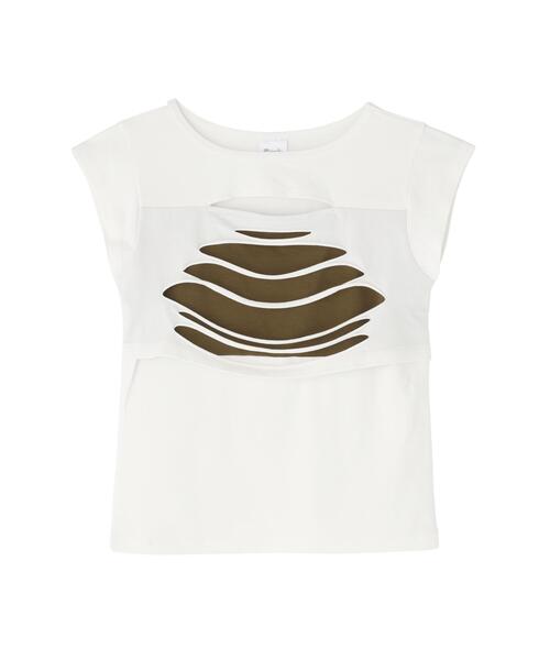 ROYAL FLASH(ロイヤルフラッシュ)の「MITSUKI/ミツキ/Slit Design T-Shirt(Tシャツ/カットソー・レディース・ホワイト/ブラック・F)」の14枚目の写真