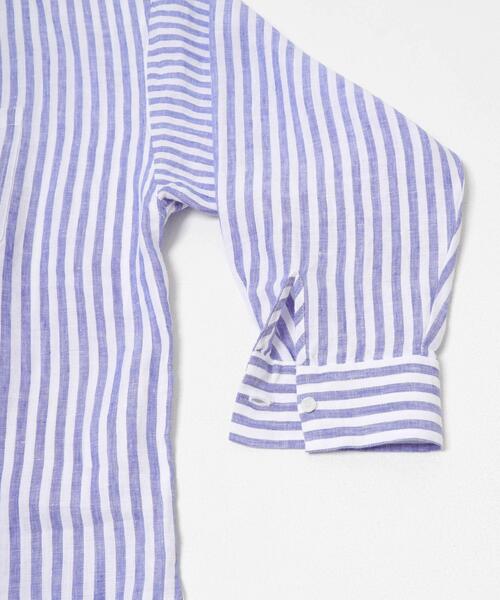 URBAN RESEARCH DOORS（アーバンリサーチドアーズ）の「リネンオーバーシャツ（シャツ/ブラウス・レディース・ストライプ/ピンク/ライトグレー・FREE）」の12枚目の写真