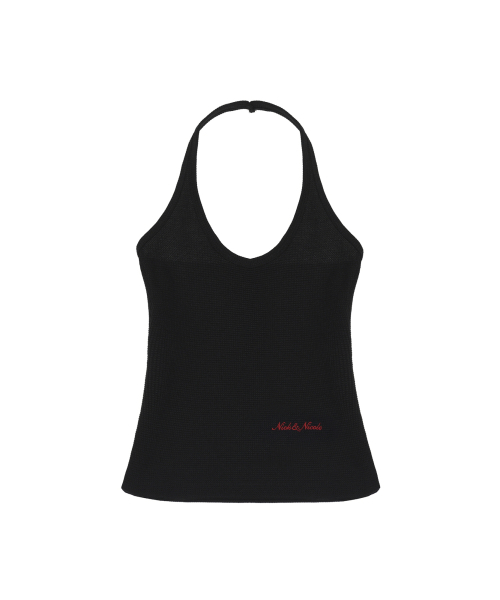 NICK&NICOLE（ニックアンドニコール）の「HALTER NECK TOP_BLACK（Tシャツ/カットソー・レディース・その他・FREE）」の2枚目の写真