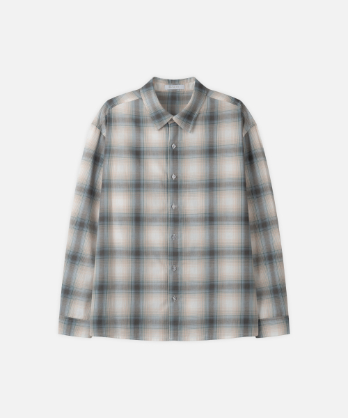DRAW FIT（ドローフィット）の「マレンクロップチェックシャツ [グレイッシュベージュ]（シャツ/ブラウス・メンズ・その他・M/L/XL）」の4枚目の写真