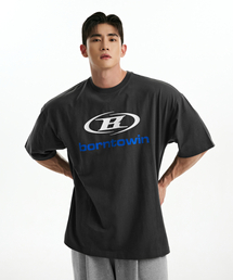 BORN TO WIN（ボーントゥウィン）の「SYMBOL B LOGO T-SHIRTS [CHARCOAL]（Tシャツ/カットソー）」