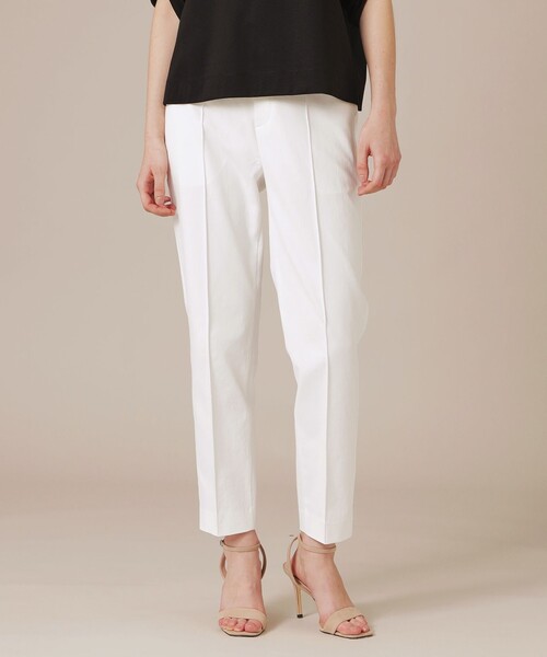 MACKINTOSH LONDON(マッキントッシュ ロンドン)の「【WEB・一部店舗限定】コットンリネンブレンドオックステーパードパンツ(その他パンツ・レディース・ベージュ/ネイビー/オフホワイト・40/36/38)」の2枚目の写真