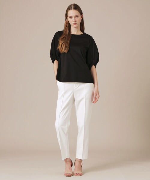 MACKINTOSH LONDON(マッキントッシュ ロンドン)の「【WEB・一部店舗限定】コットンリネンブレンドオックステーパードパンツ(その他パンツ・レディース・ベージュ/ネイビー/オフホワイト・40/36/38)」の4枚目の写真