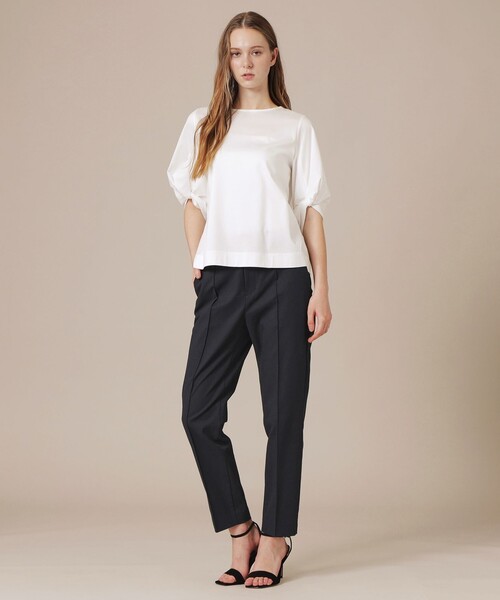 MACKINTOSH LONDON(マッキントッシュ ロンドン)の「【WEB・一部店舗限定】コットンリネンブレンドオックステーパードパンツ(その他パンツ・レディース・ベージュ/ネイビー/オフホワイト・40/36/38)」の5枚目の写真