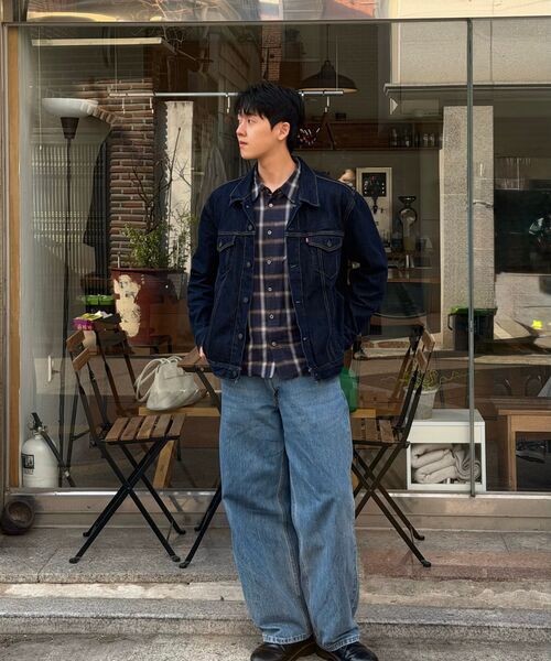 eastserviceshop(イーストサービスショップ)の「ヴィンテージセミクロップチェック半袖シャツ - ネイビー(シャツ/ブラウス・レディース・ネイビー・SMALL/MEDIUM/LARGE)」の6枚目の写真