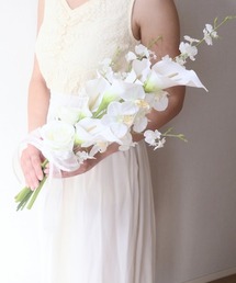 Salon de Lilas（サロンドリラ）の「カラーのウエディングアームブーケ&ブートニア（インテリア雑貨）」