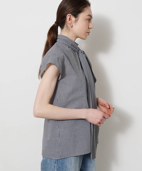 Whim Gazette（ウィムガゼット）の「シアーボウタイブラウス（シャツ/ブラウス・レディース・ブラック/オフホワイト/ブラウン・FREE）」の11枚目の写真