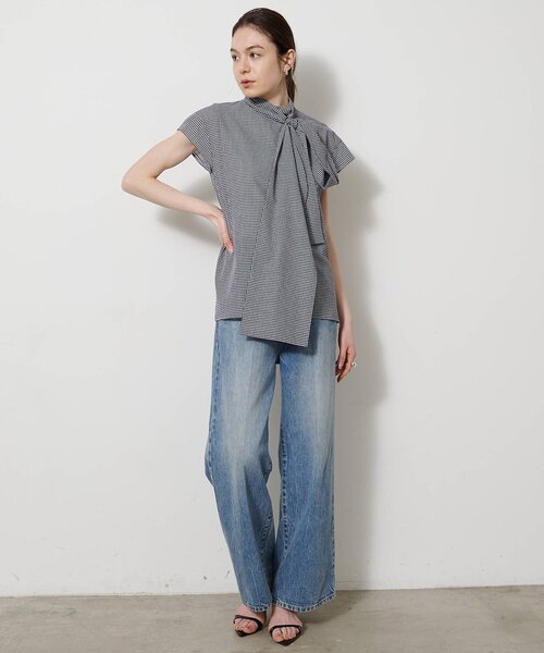 Whim Gazette（ウィムガゼット）の「シアーボウタイブラウス（シャツ/ブラウス・レディース・ブラック/オフホワイト/ブラウン・FREE）」の13枚目の写真